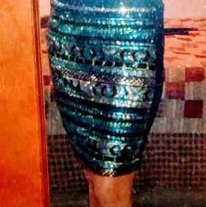 Sequin Black and Gold Skirt